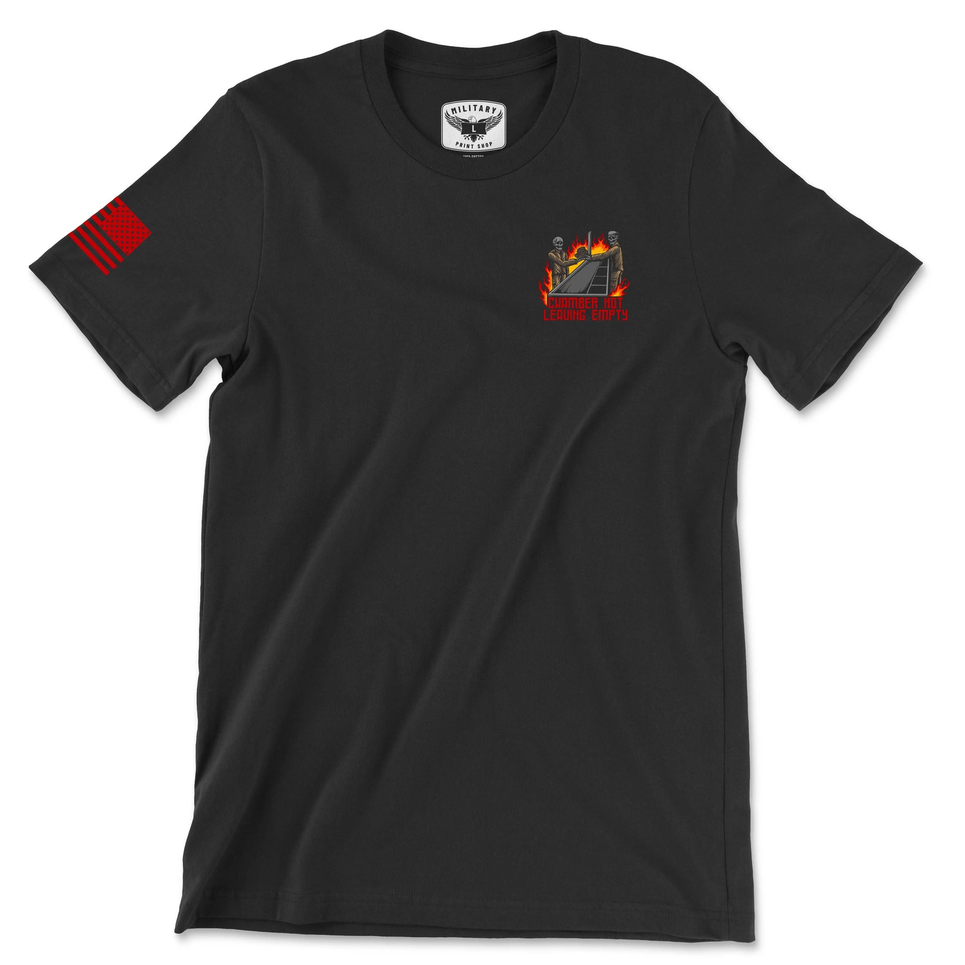Chamber Not Leaving Empty Black Tee