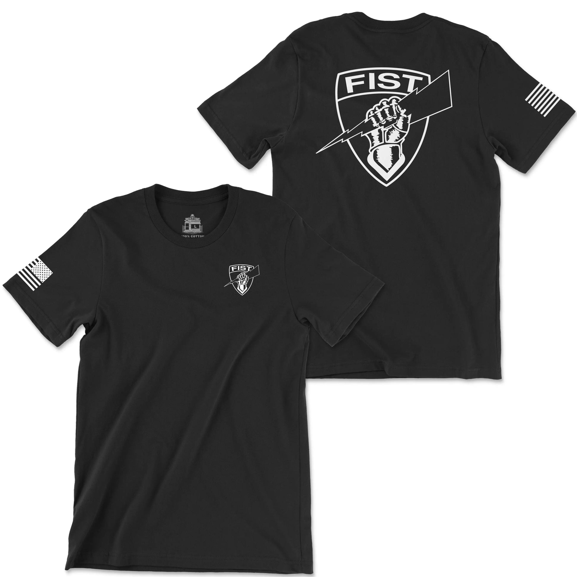 1-101st FA FIST Black Tee