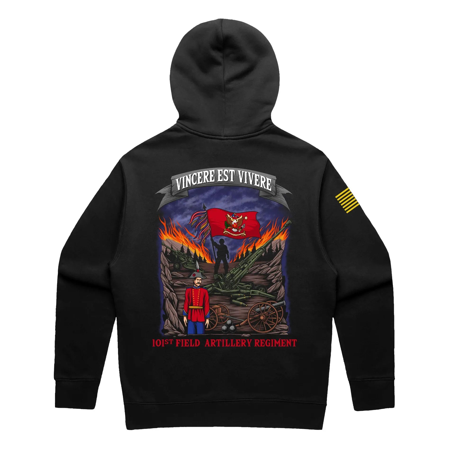 1-101st FA Battalion Black Hoodie