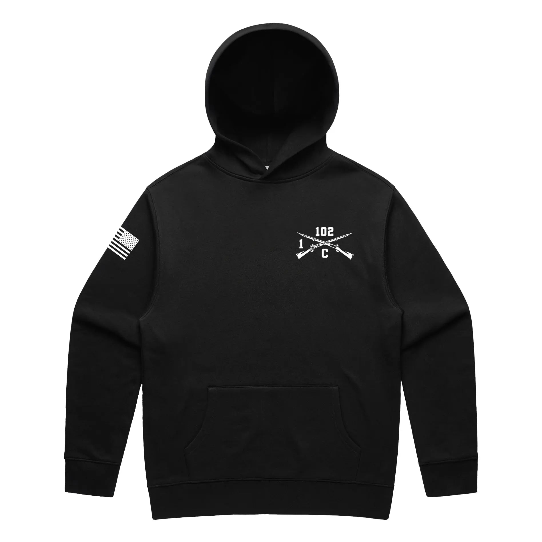 1000 LB Club Chosen Company Black Hoodie – Military Print Shop