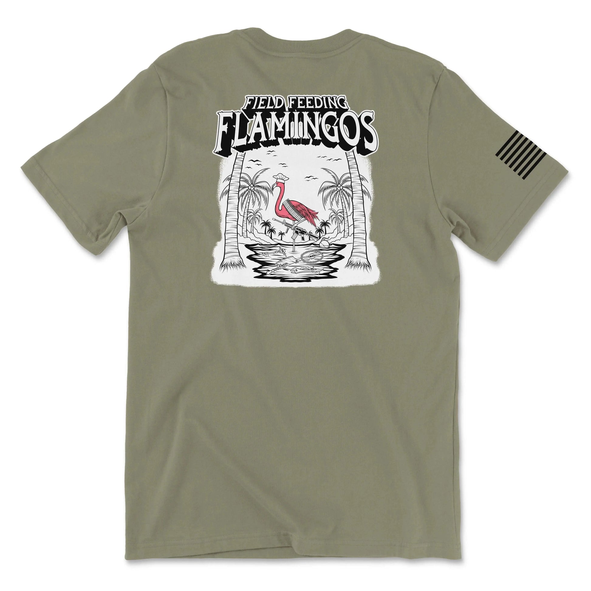 Field Feeding Flamingos Coyote Brown Tee