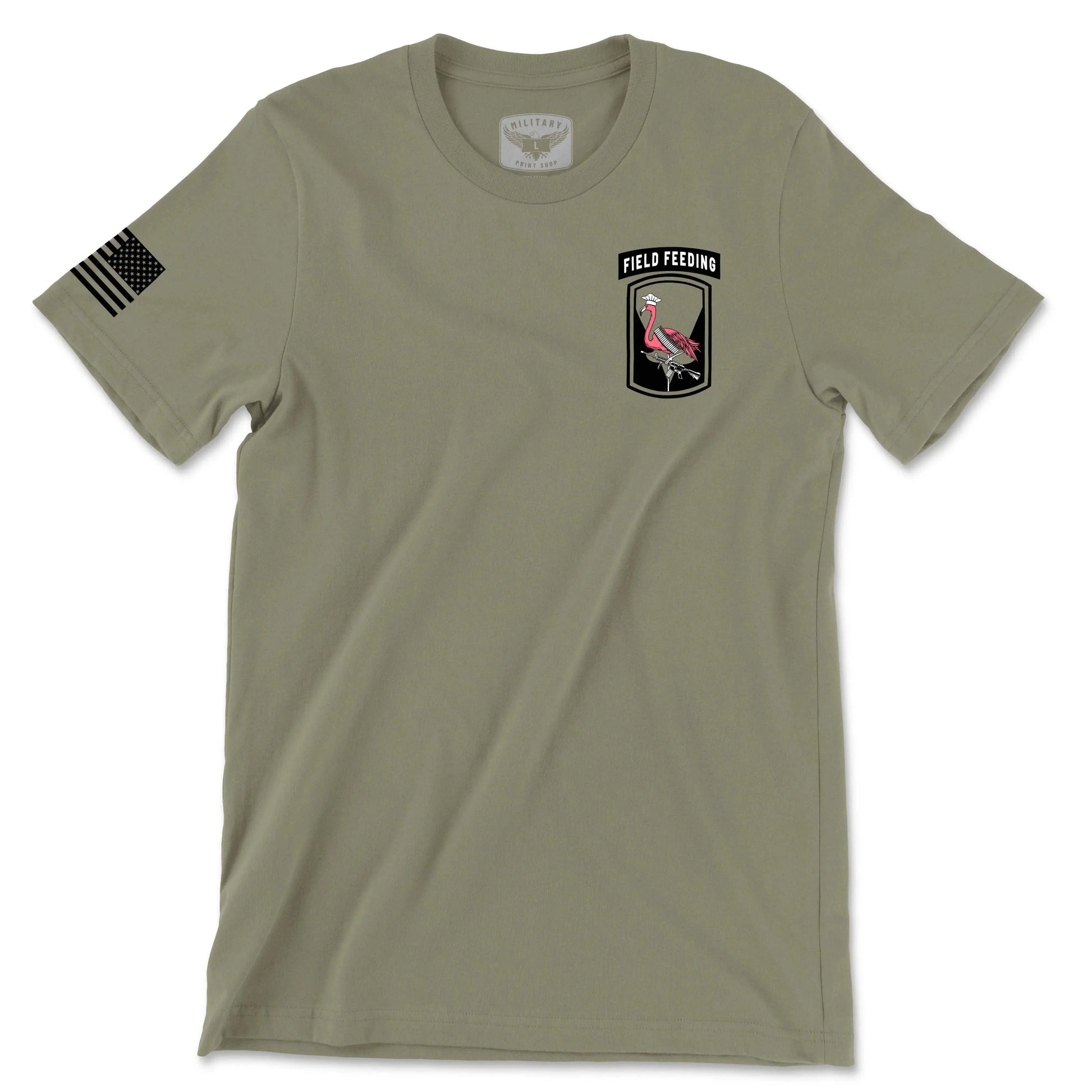 Field Feeding Flamingos Coyote Brown Tee