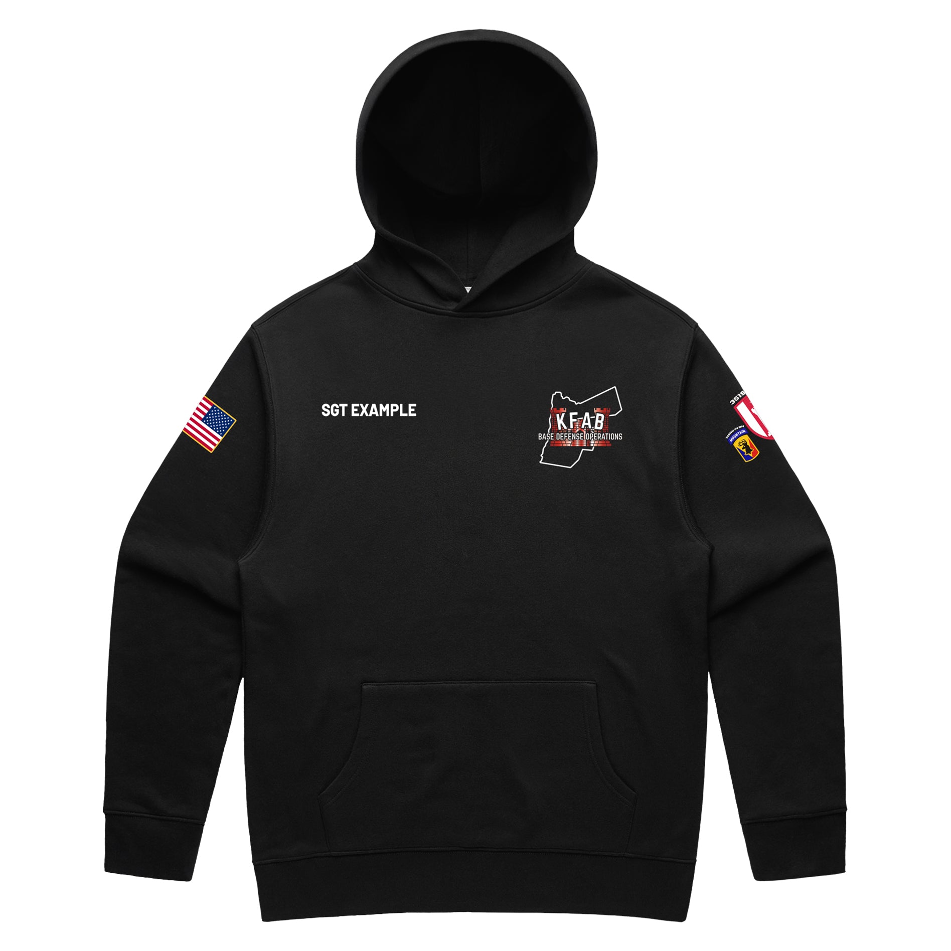 KFAB Base Defense Operations Black Hoodie