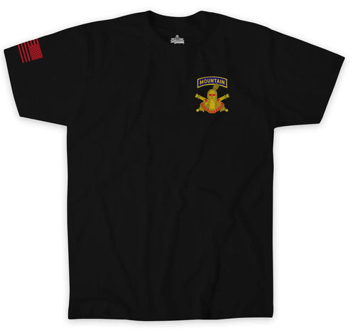 1-101st FA Battalion Red Sunglass Black Tee